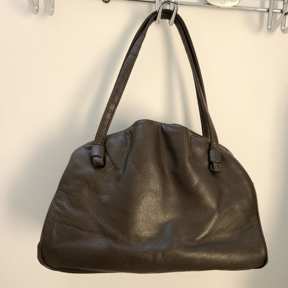 Elegant Vintage Brown Leather Handbag